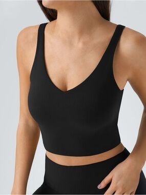 Halara V Neck Cropped Yoga Tank — 1X — NWT
